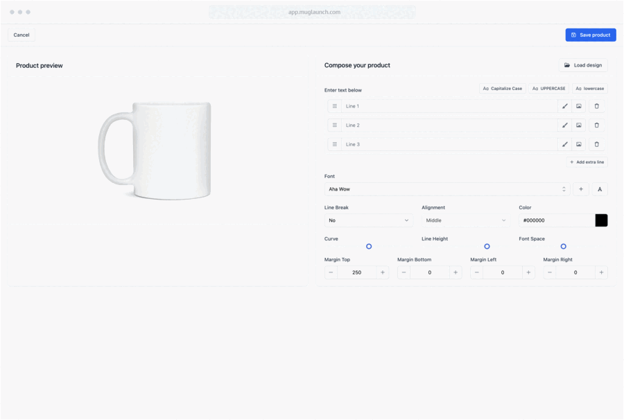 A custom product being prepared in Muglaunch